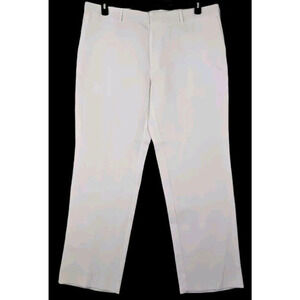 Cubavera ~Men's Size 42×32~ White Linen Blend Dress Pants Straight Leg NWOT.